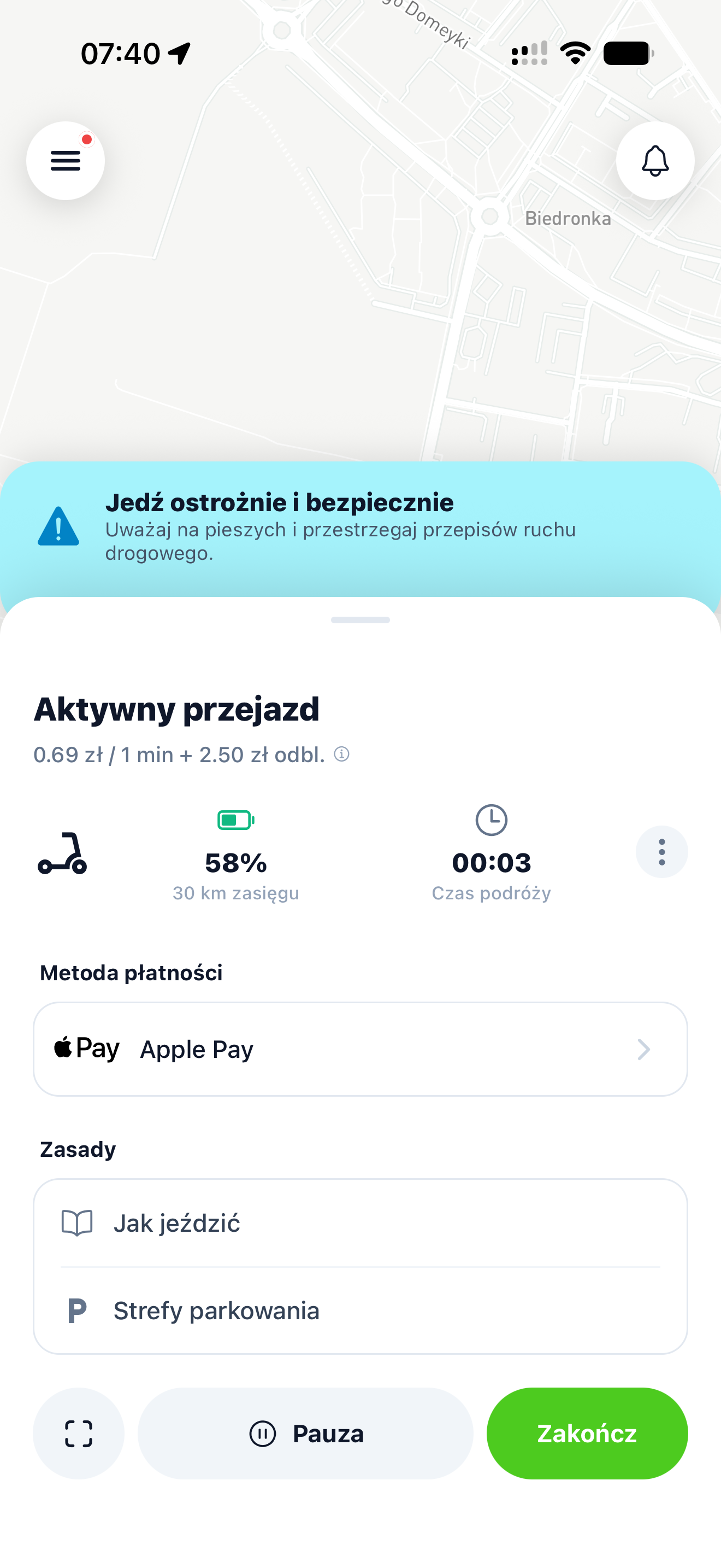 Swiftride - Aplikacja mobilna - screenshot 10