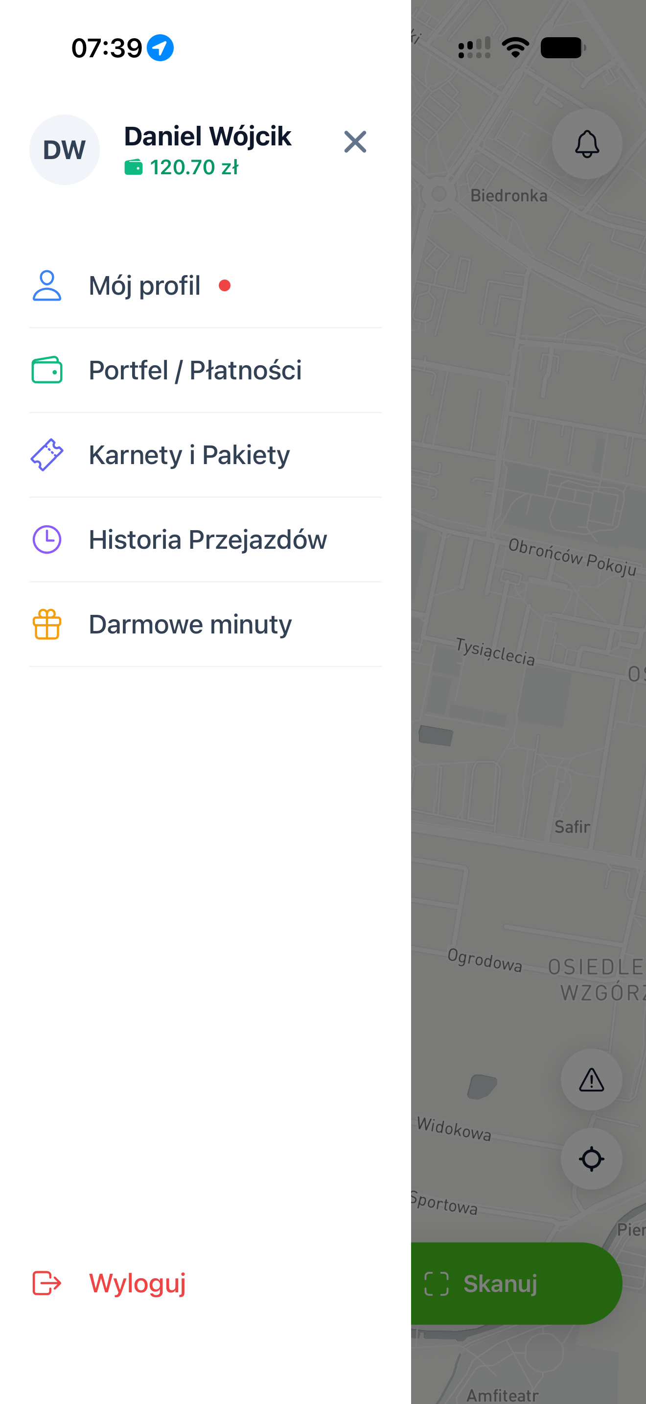 Swiftride - Aplikacja mobilna - screenshot 2