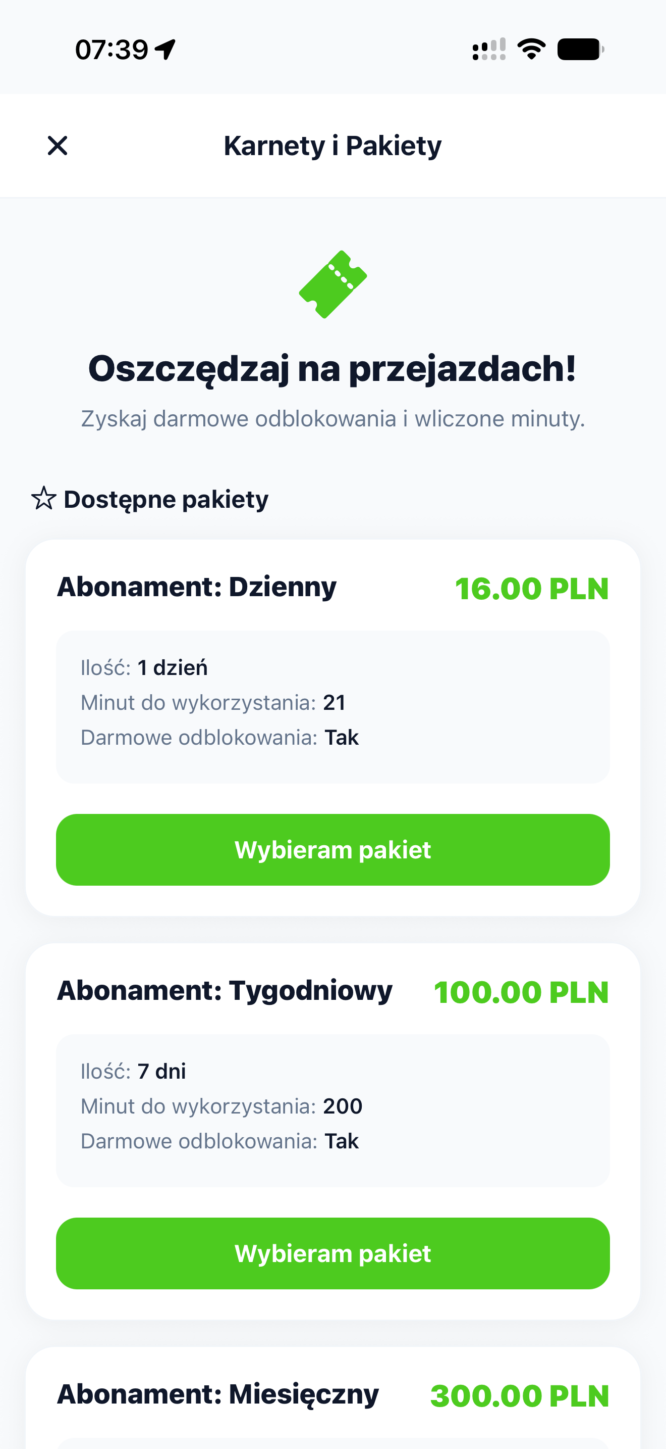 Swiftride - Aplikacja mobilna - screenshot 5