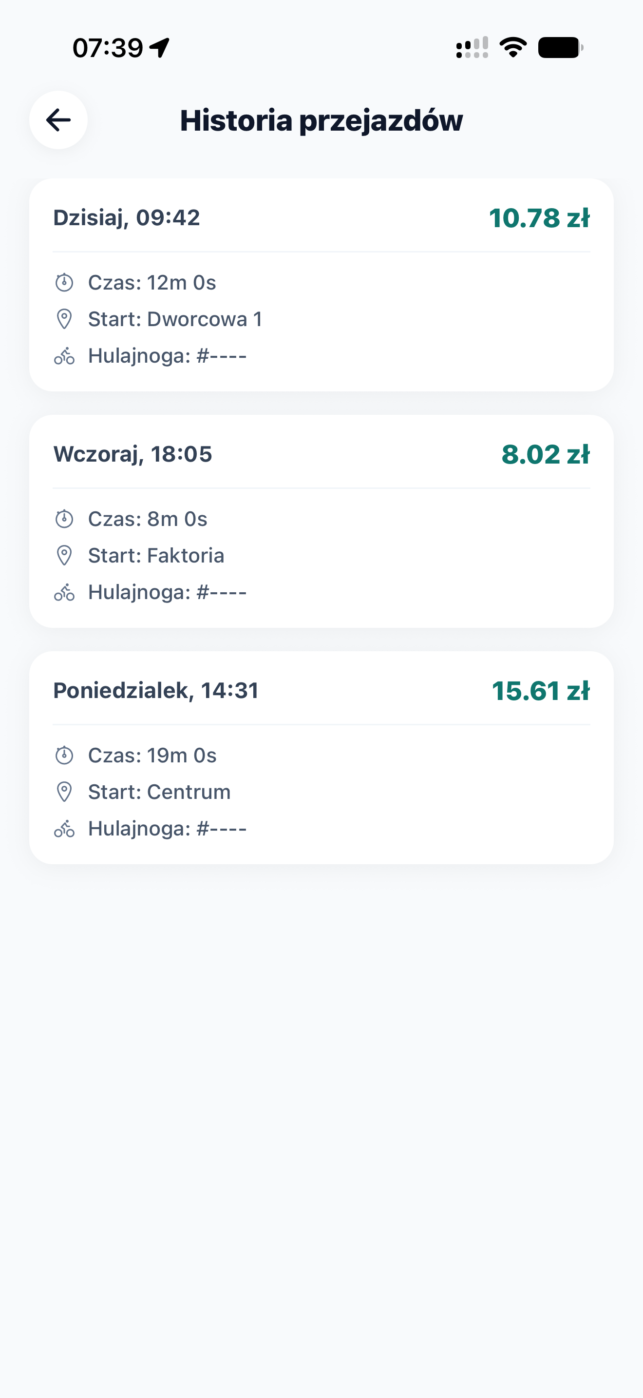 Swiftride - Aplikacja mobilna - screenshot 6