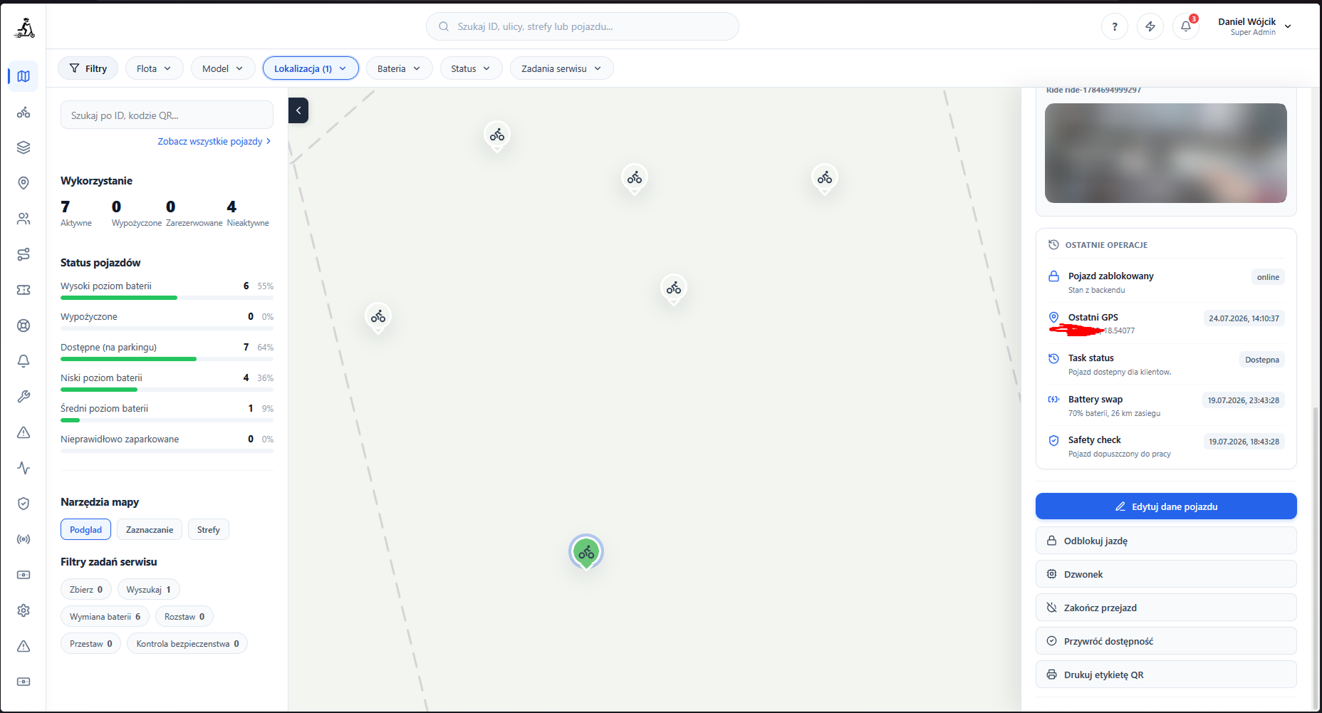 Swiftride - Panel Zarządzania i IoT - screenshot 2