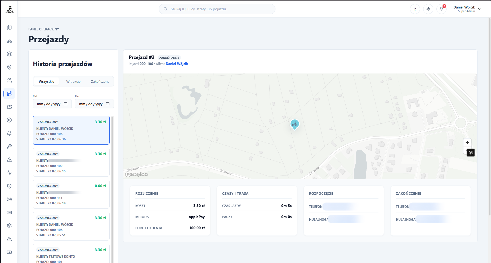 Swiftride - Panel Zarządzania i IoT - screenshot 6