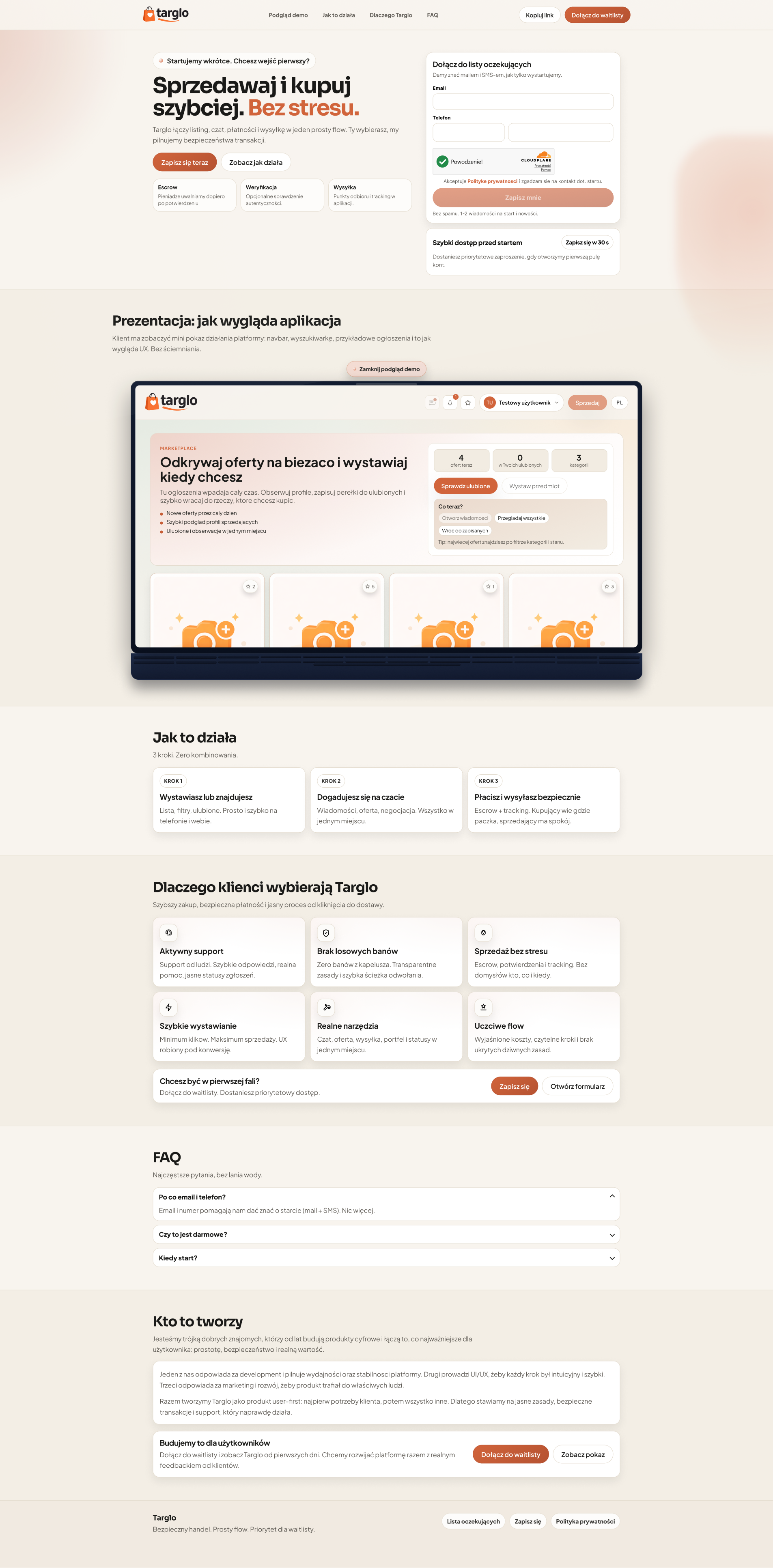 Targlo - Landing page - screenshot 2